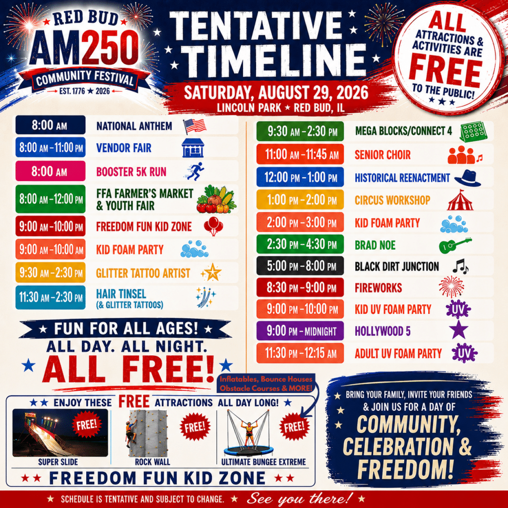 Red Bud AM250 Event Flyer for August 29,2026
